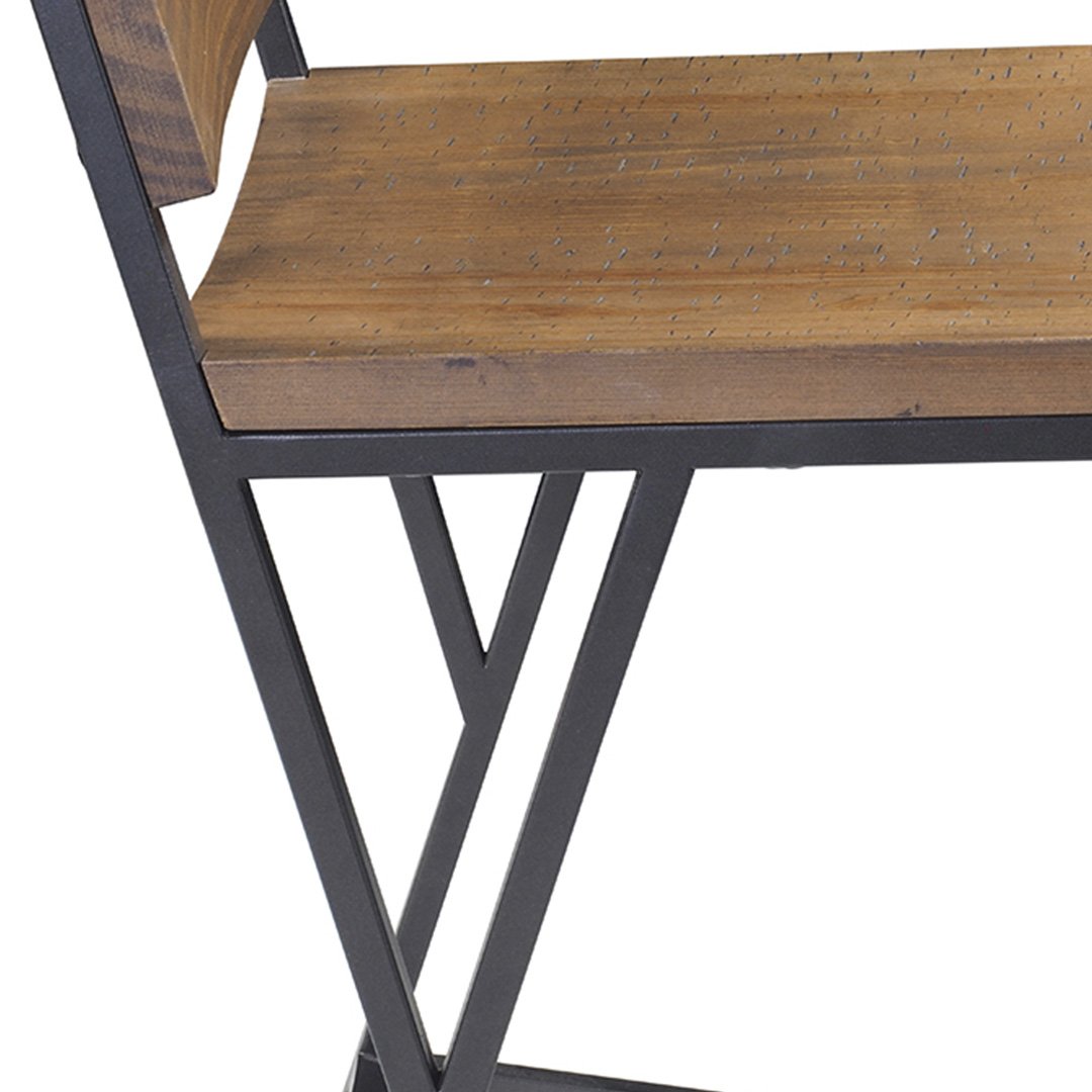 banqueta baxter driftwood grafite detalhe