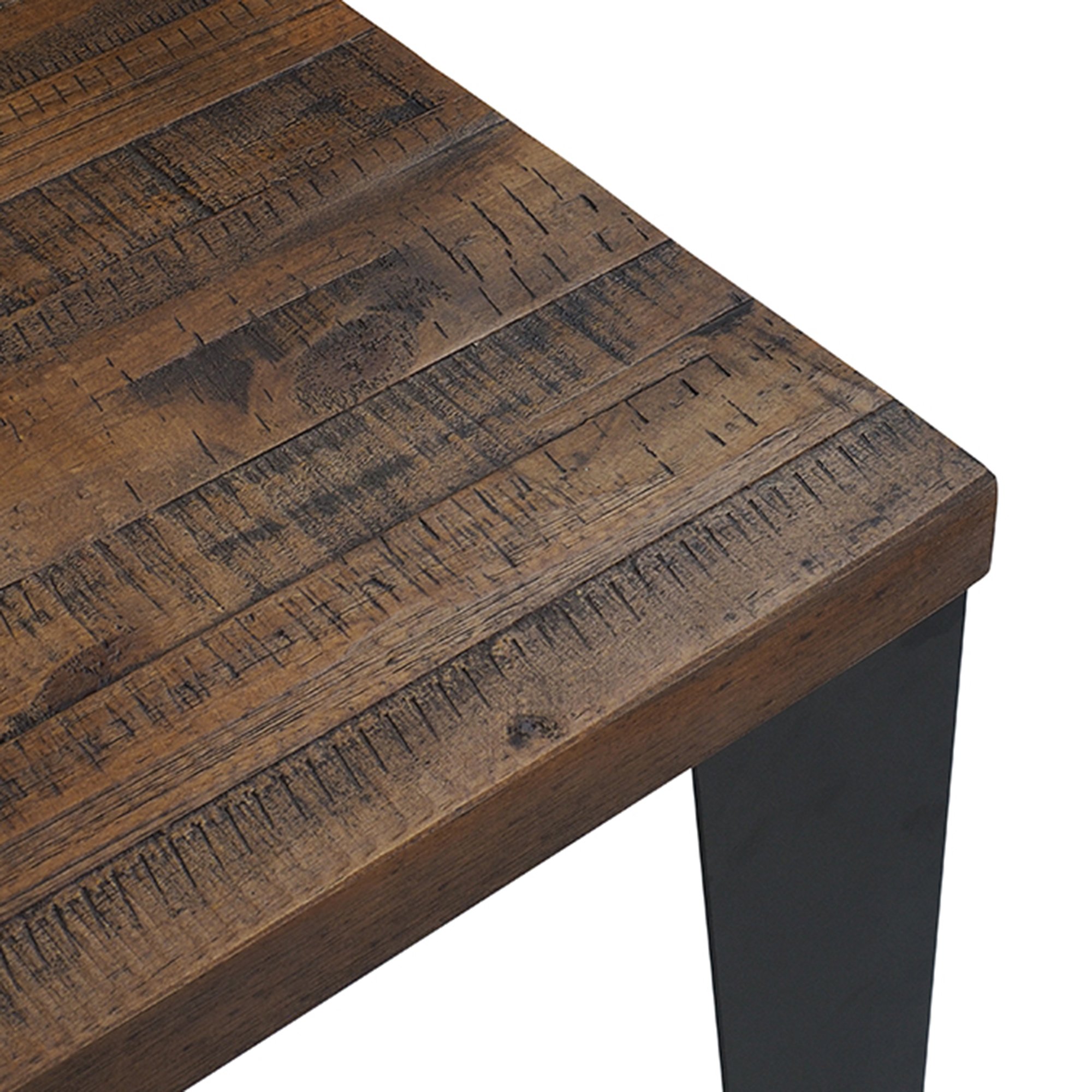 mesa bent rustic brown grafite detalhe