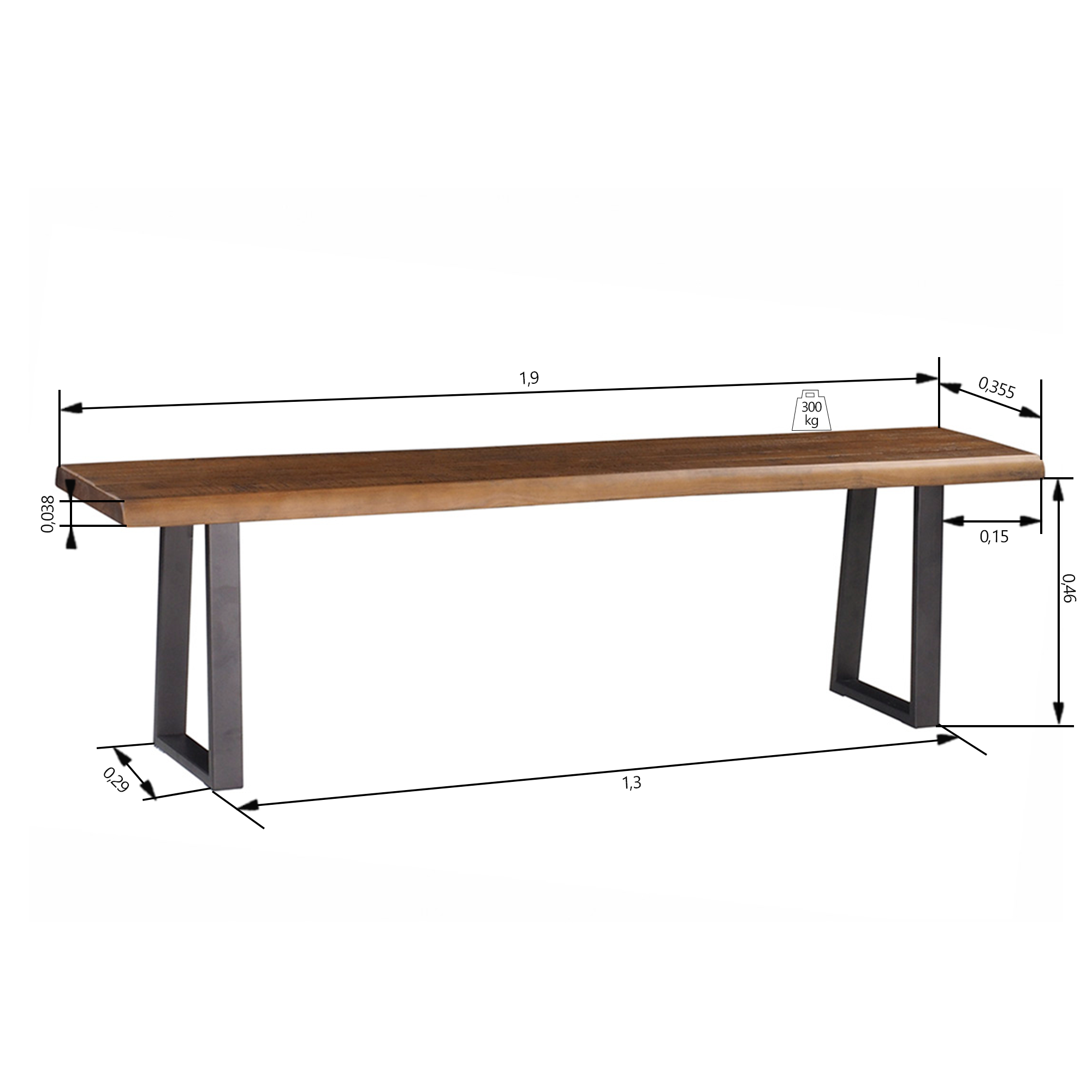 01 banco rustico de madeira macica indiana live edge grafite driftwood