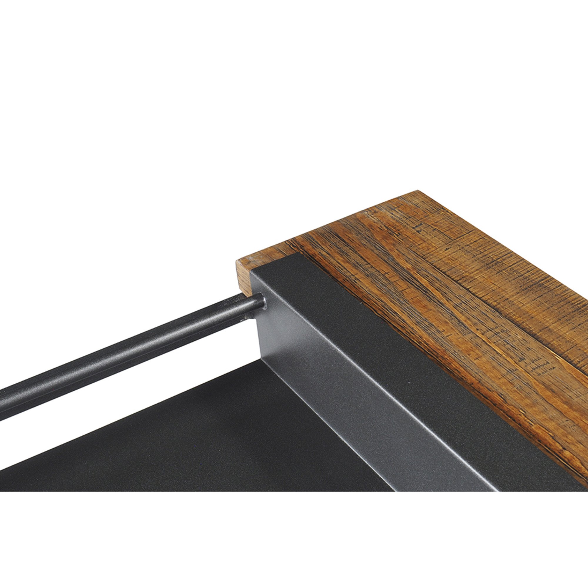 carrinho bbq rustic brown grafite detalhe