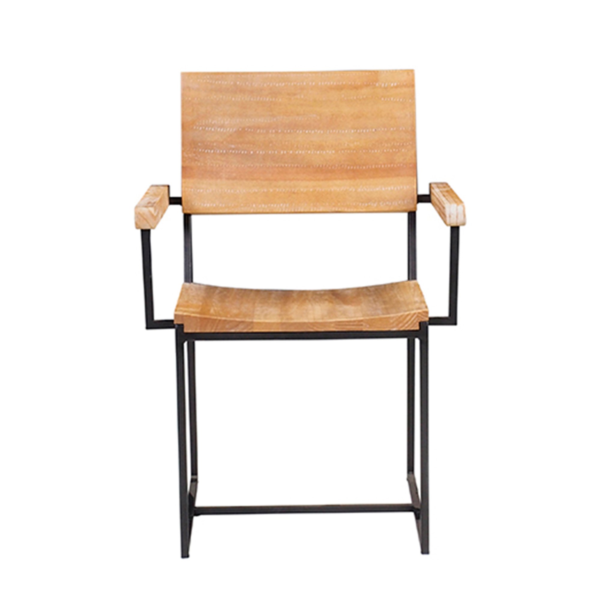 cadeira baxter com braco driftwood grafite frontal