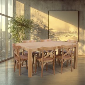 conjunto mesa de jantar de madeira macica 9 ambientado