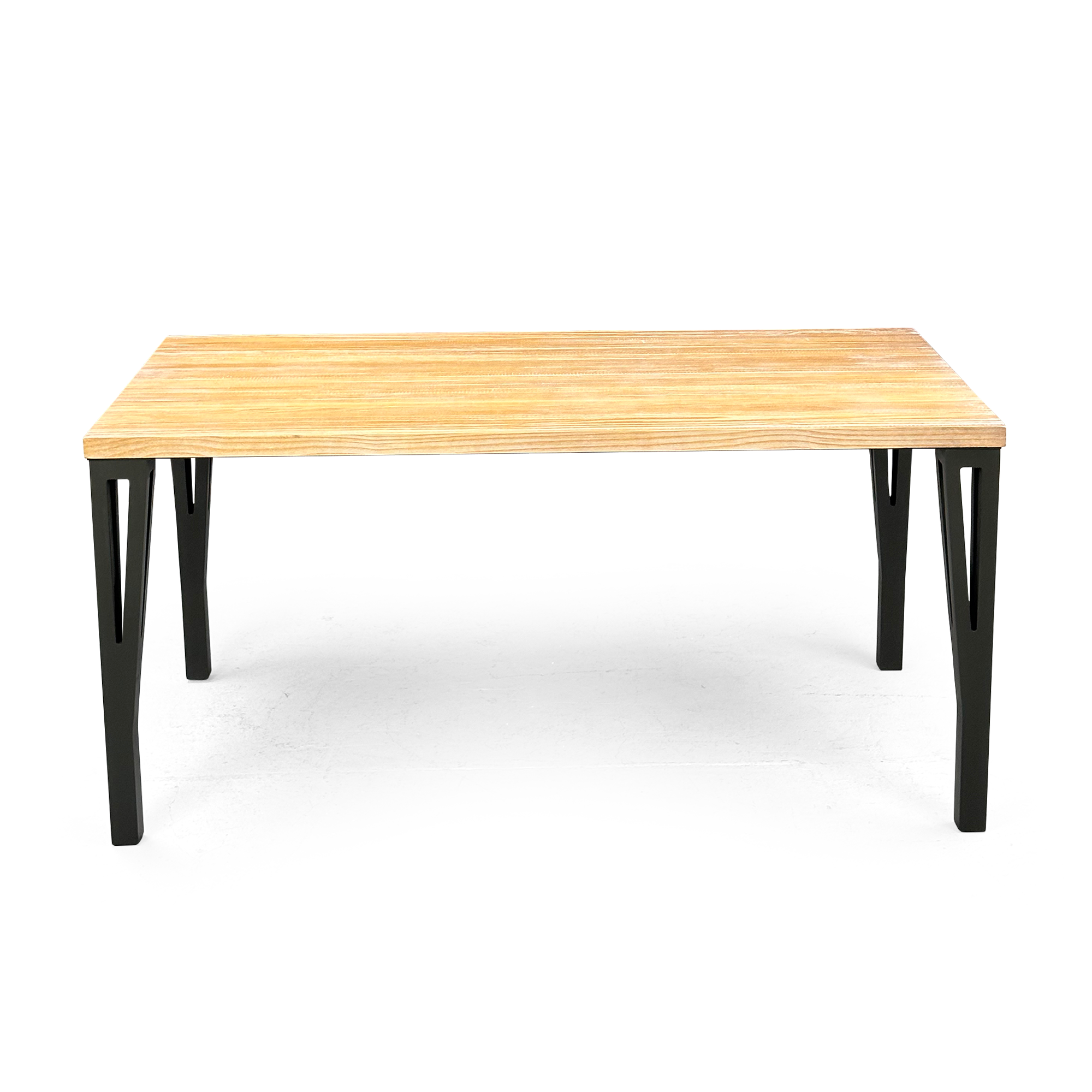 04 mesa de jantar de madeira macica root grafite marrom 75 altura x 160 largura x 90 profundidade