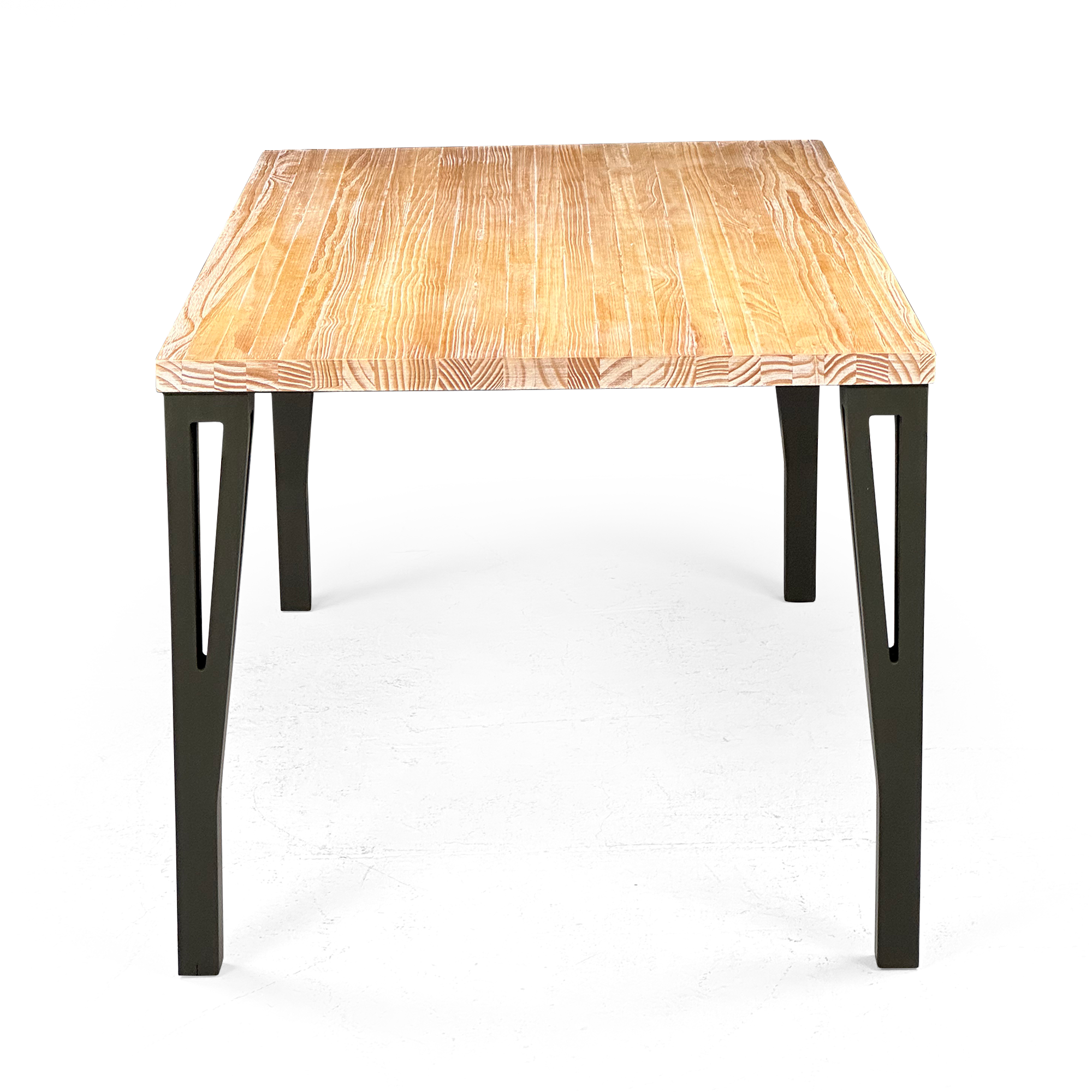 05 mesa de jantar de madeira macica root grafite marrom 75 altura x 160 largura x 90 profundidade