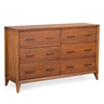 03 comoda de madeira macica logan light oak 95 5 altura x 154 x largura x 46 profundidade