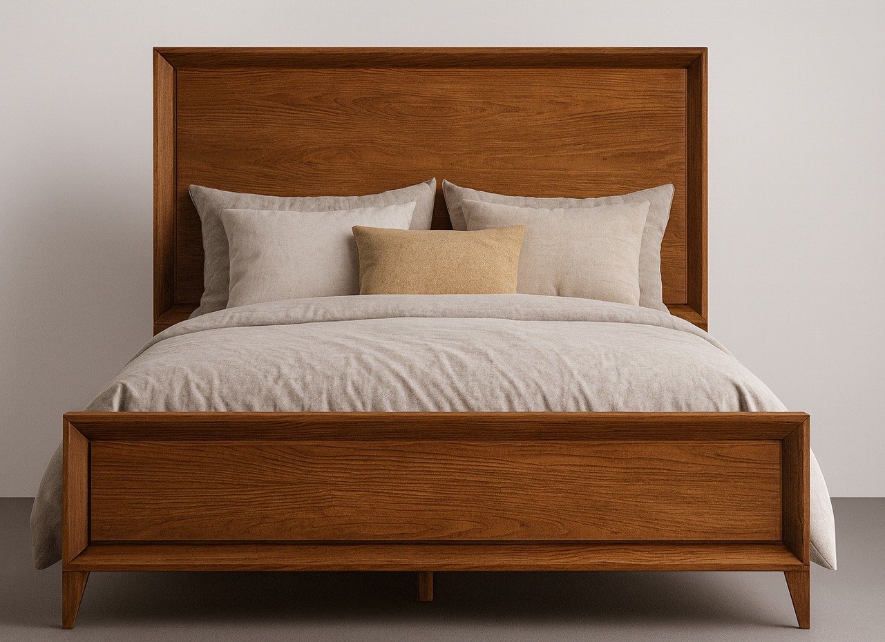 01 cama em madeira macica ligna