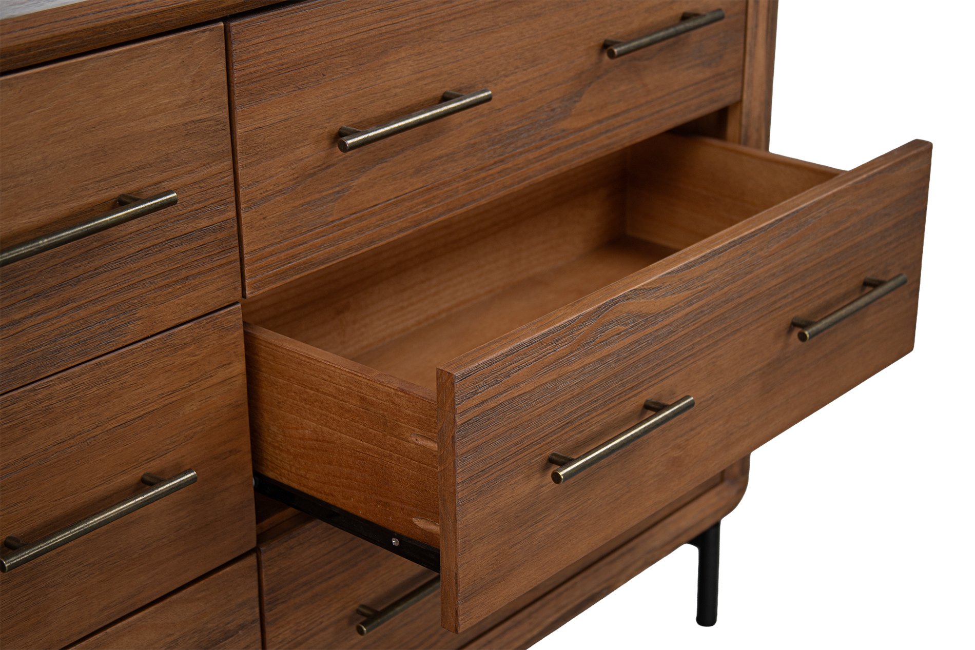 03 comoda de madeira macica 6 gavetas riven