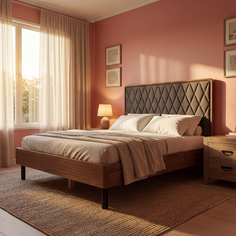 Cama Riven em ambiente