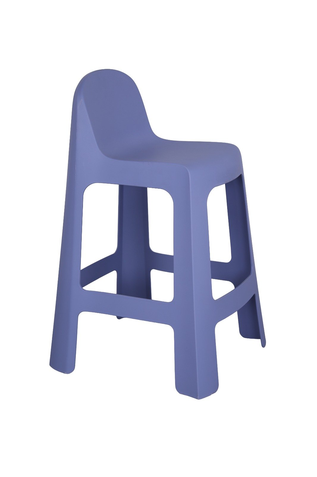 Banqueta Alta Malibu na cor Grey Blue