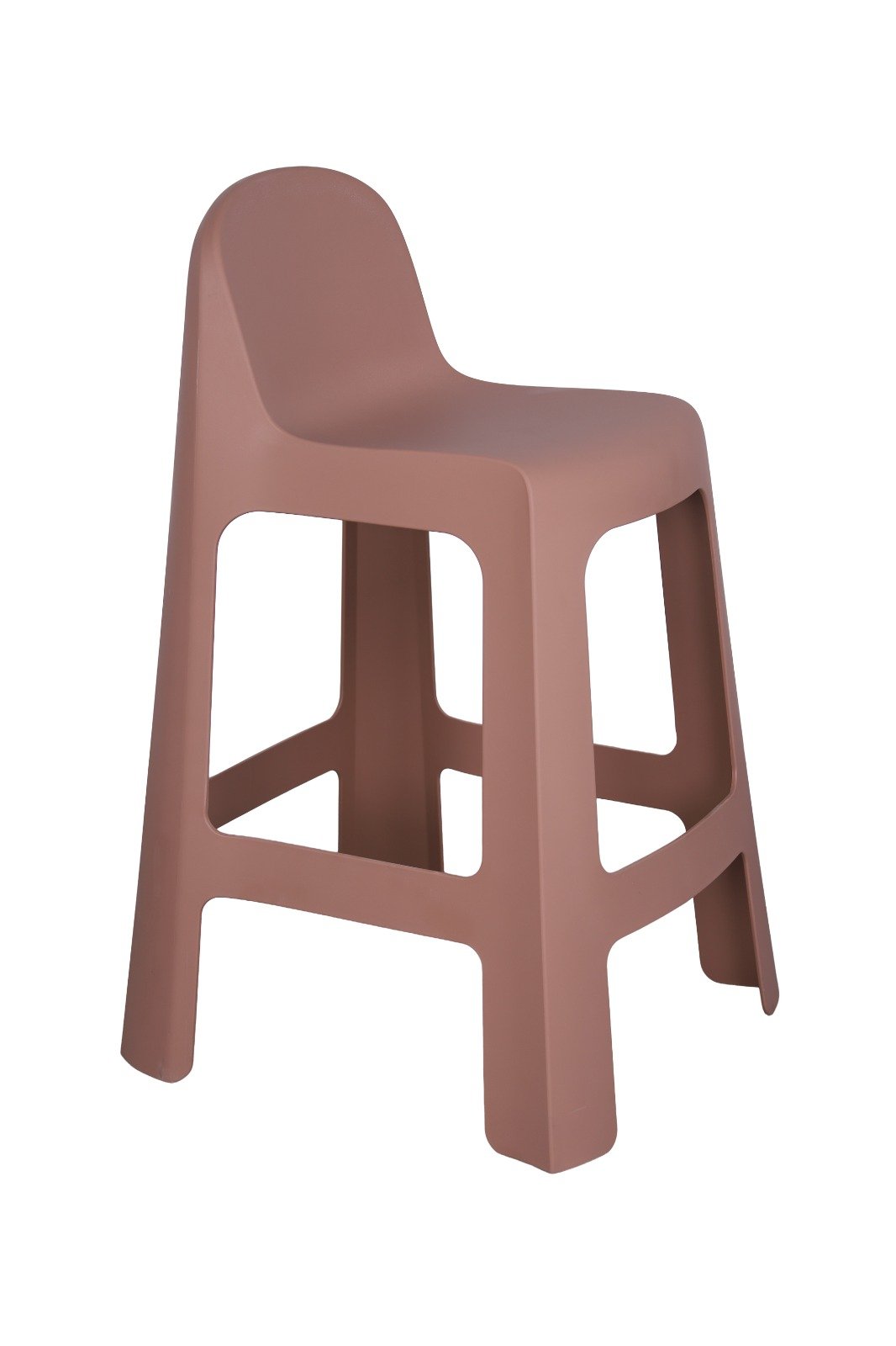 Banqueta Alta Malibu na cor Mocha Brown