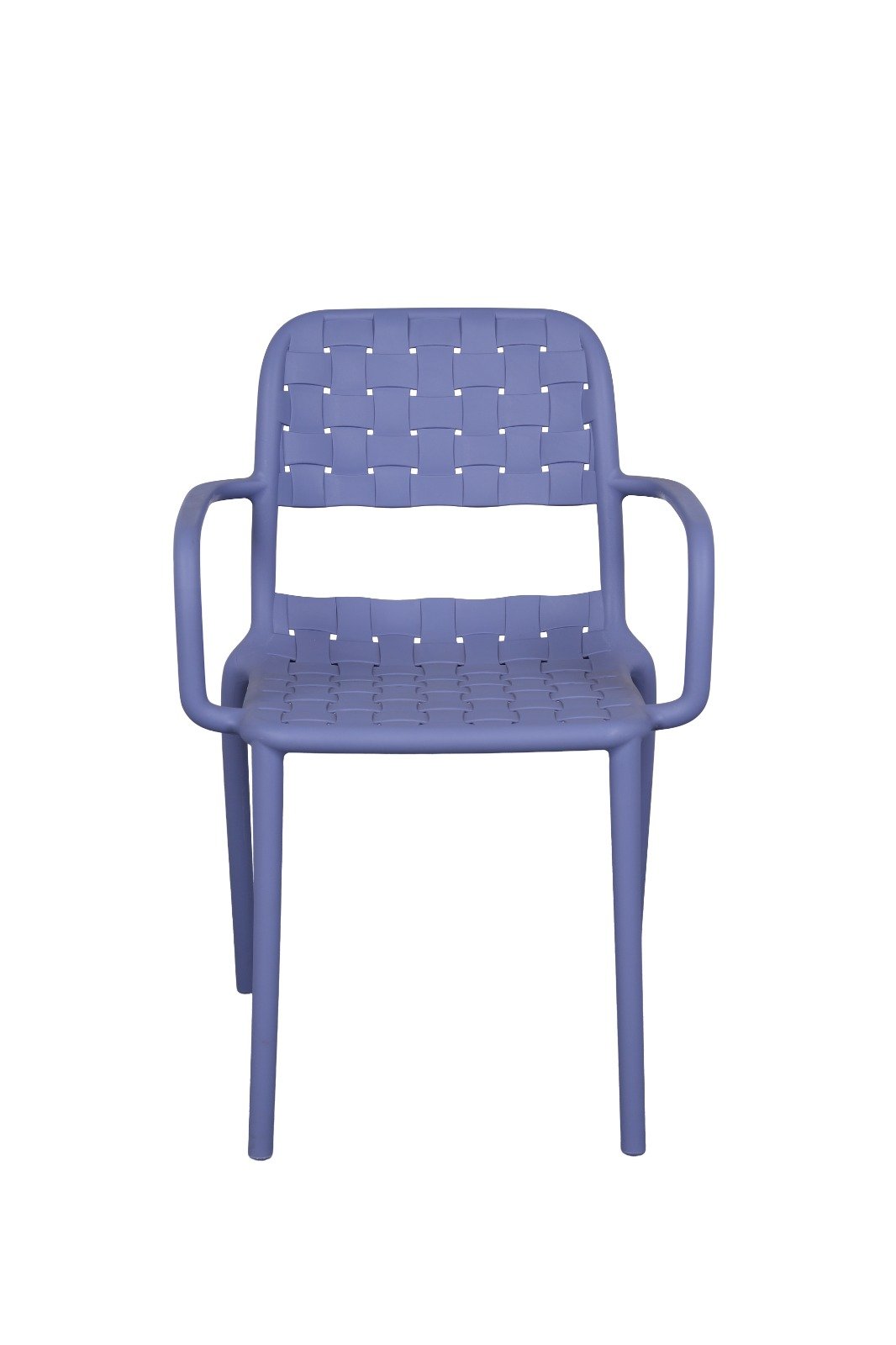 Cadeira Carmel Breeze com bra&ccedil;o na cor Grey Blue