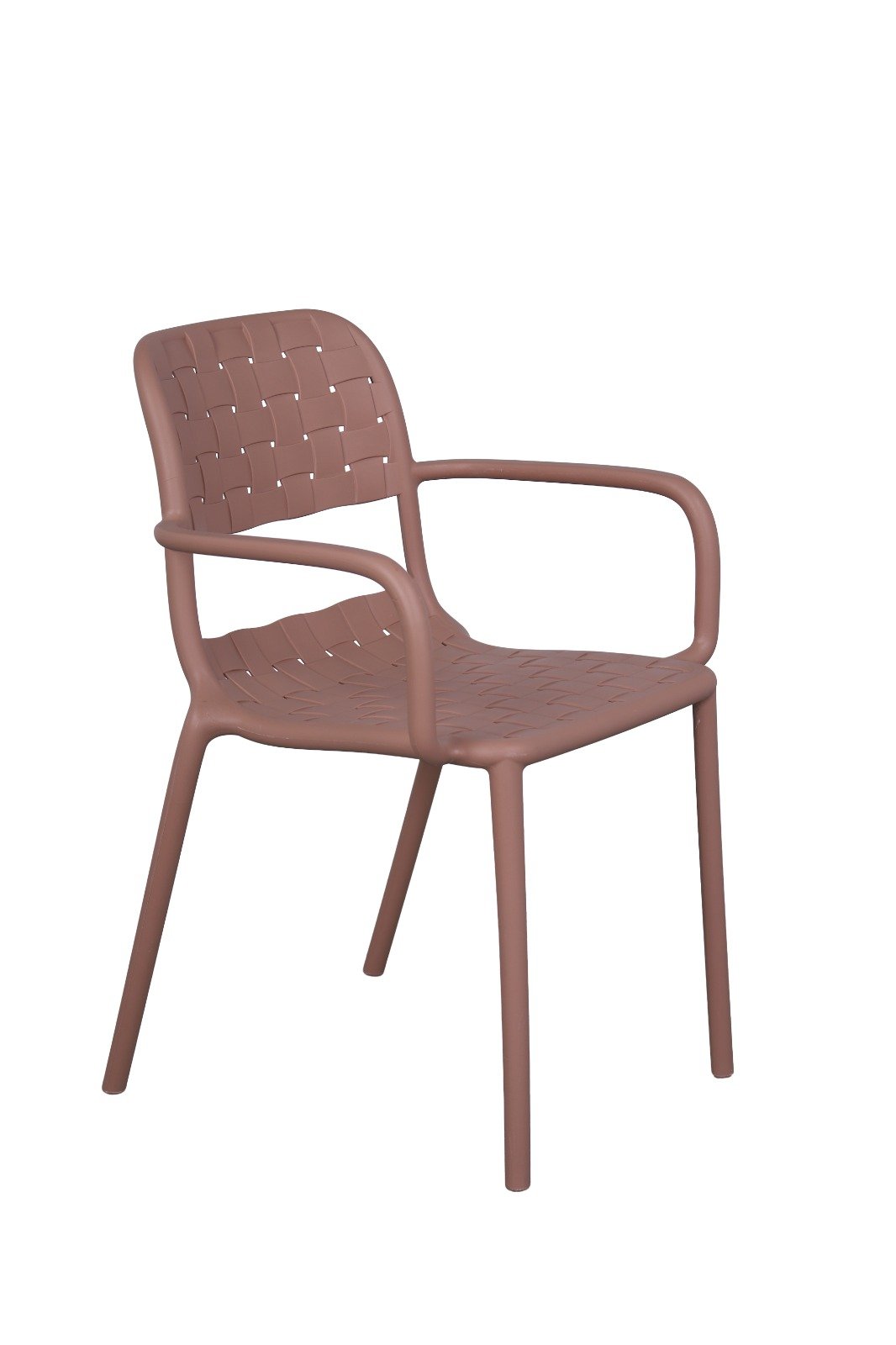 Cadeira Carmel Breeze com bra&ccedil;o na cor Mocha Brown