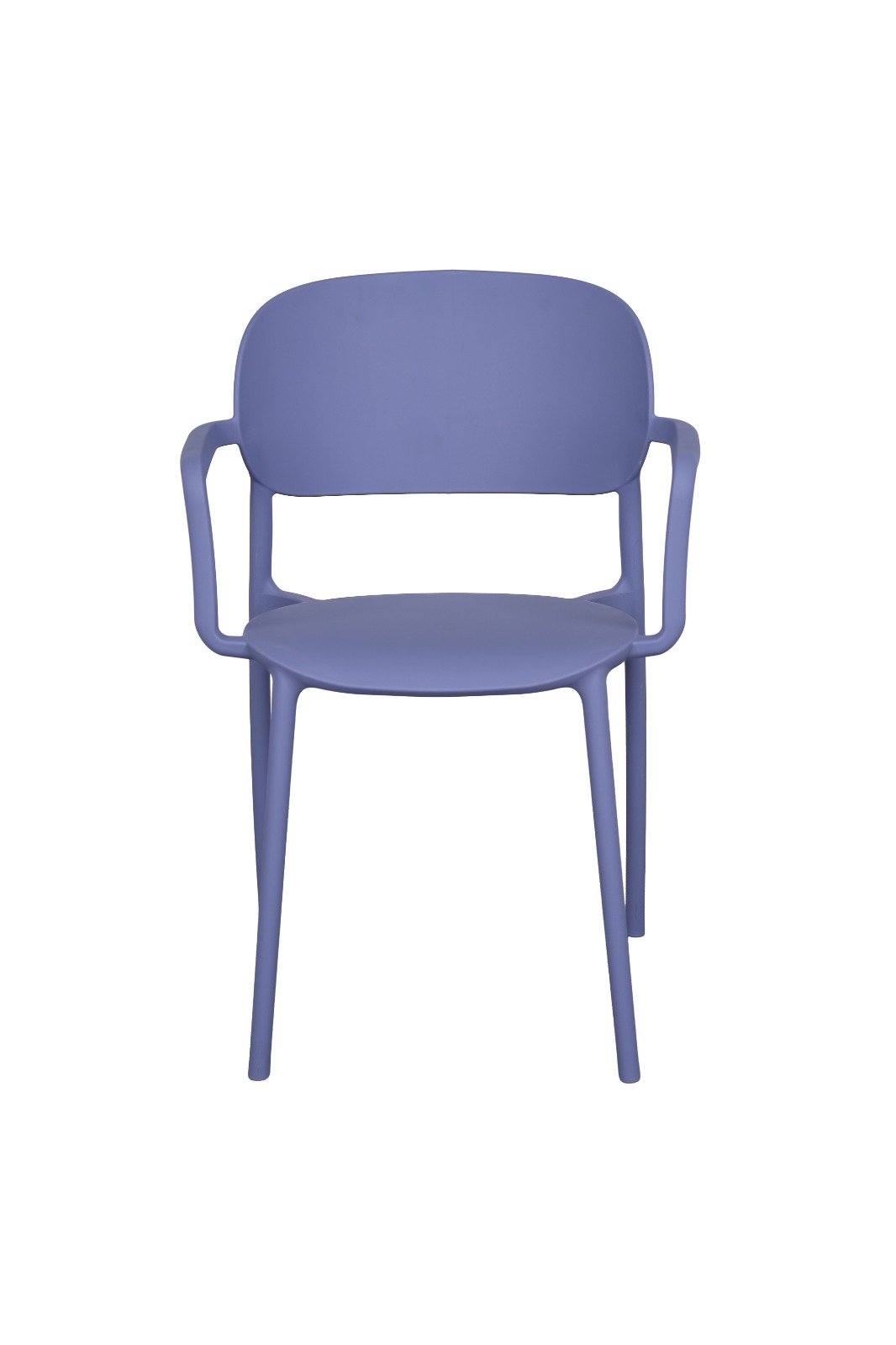 Cadeira Carmel com bra&ccedil;o na cor Grey Blue