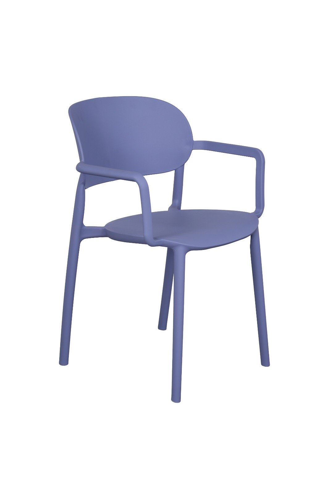 Cadeira Carmel com braço na cor Grey Blue