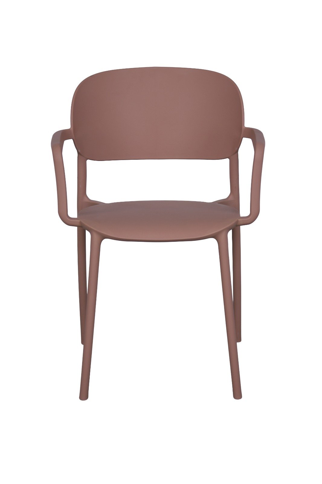 Cadeira Carmel com bra&ccedil;o na cor Mocha Brown