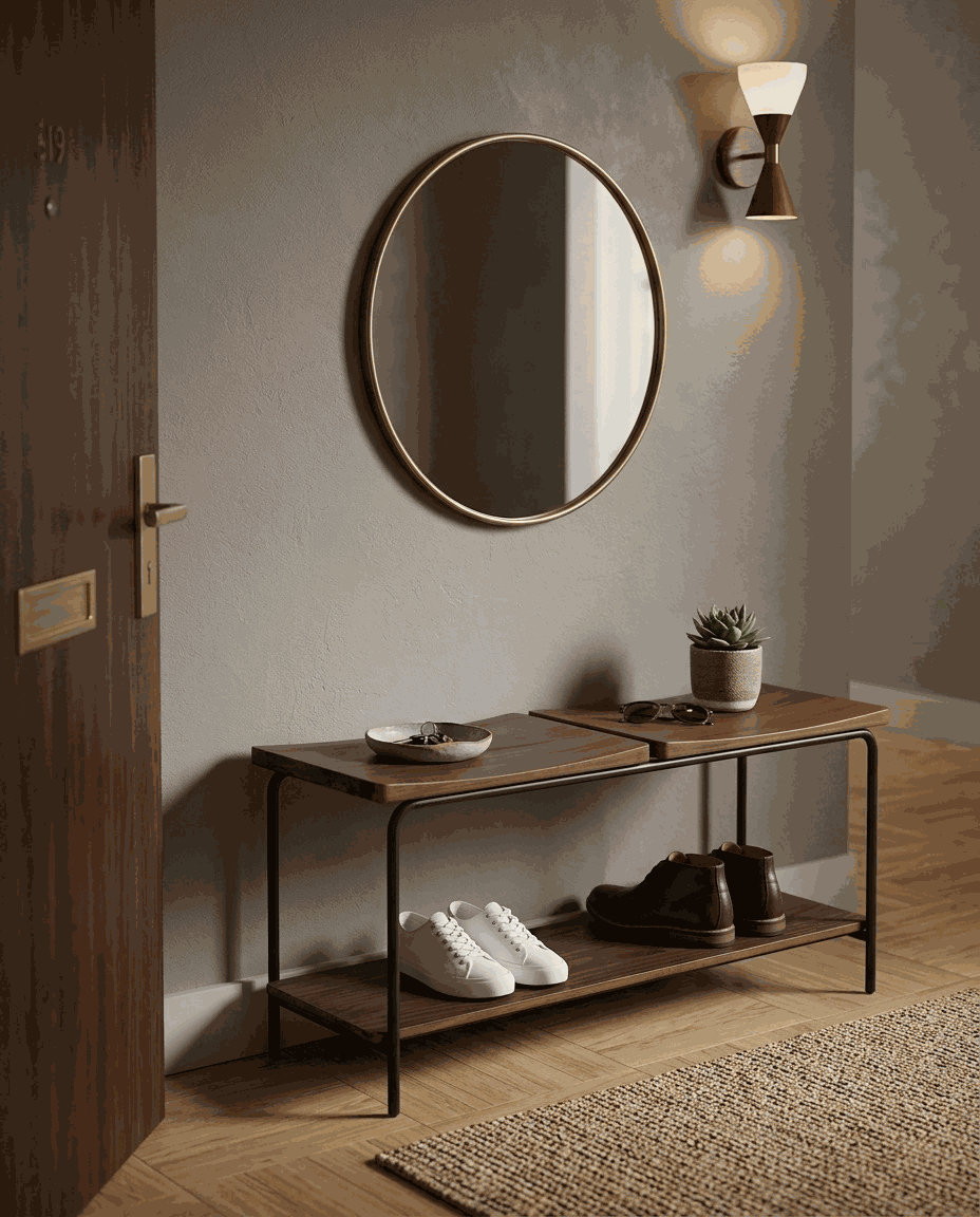 Sapateira Portland em ambiente