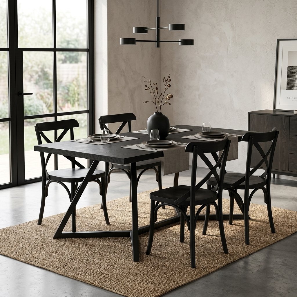 Mesa Swift Cross em ambiente decorado