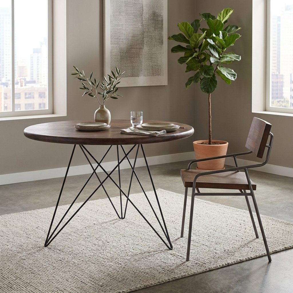 Mesa Aspen ambientada com cadeira Allen