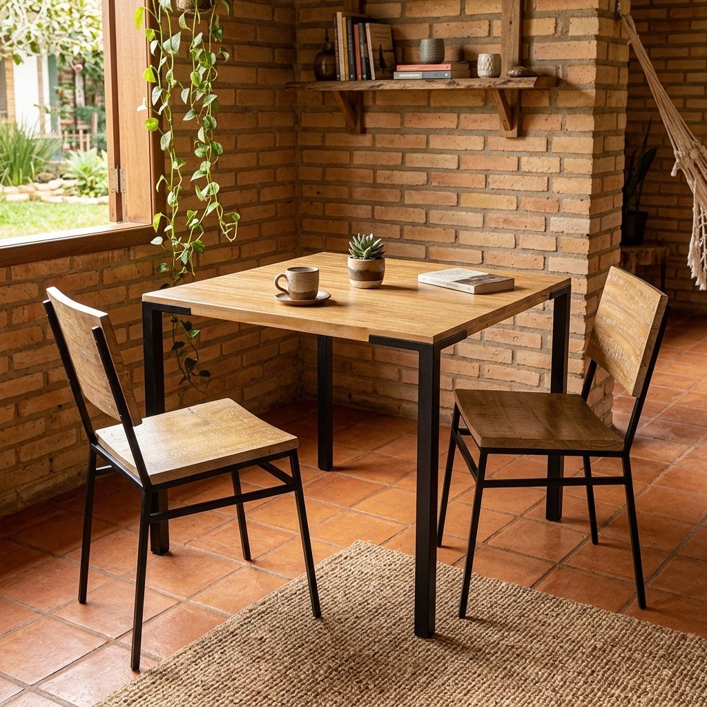 Mesa de jantar kemp light em ambiente de sala de jantar