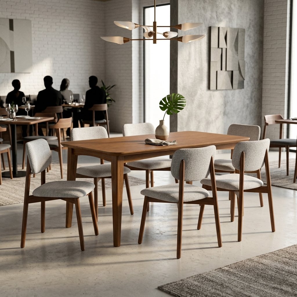 Ambientação da Mesa Horizon com cadeiras