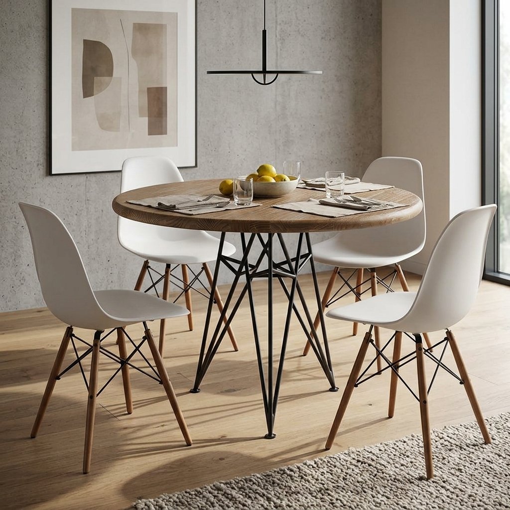 Mesa Newport em ambiente - Estilo Madeira Envelhecida